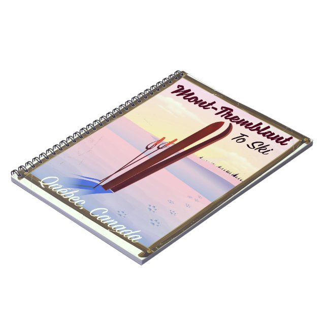 Cuaderno Mont-Tremblant poster de Esquí de Quebec. (Lado Izquierdo)