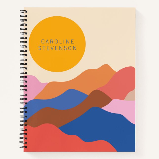 Cuaderno Montajes paisajísticos abstractos de Boho personal (Anverso)