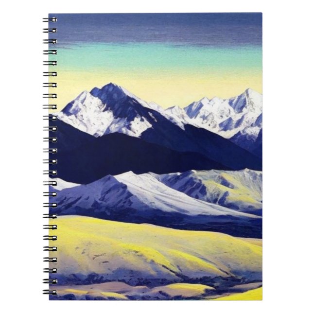 Cuaderno Montaña abstracta | Diario de bloc de notas (Frente)