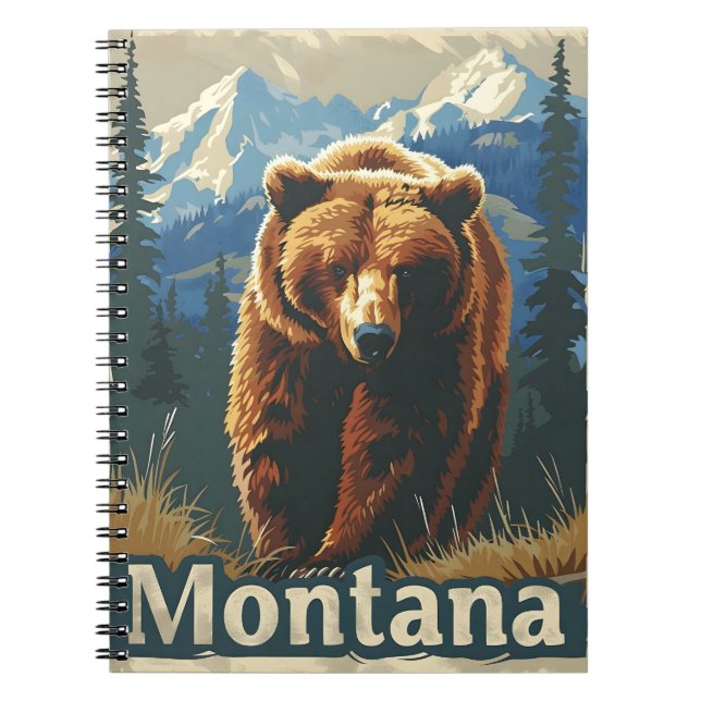Cuaderno Montana Brown Bear Grizzly (Frente)