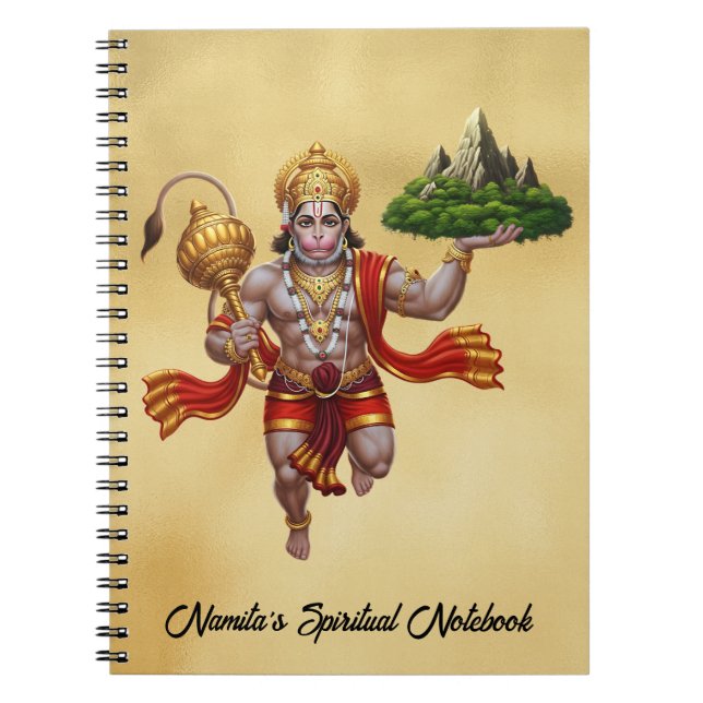 Cuaderno Montaña de elevación de vuelo Lord Hanuman (Frente)