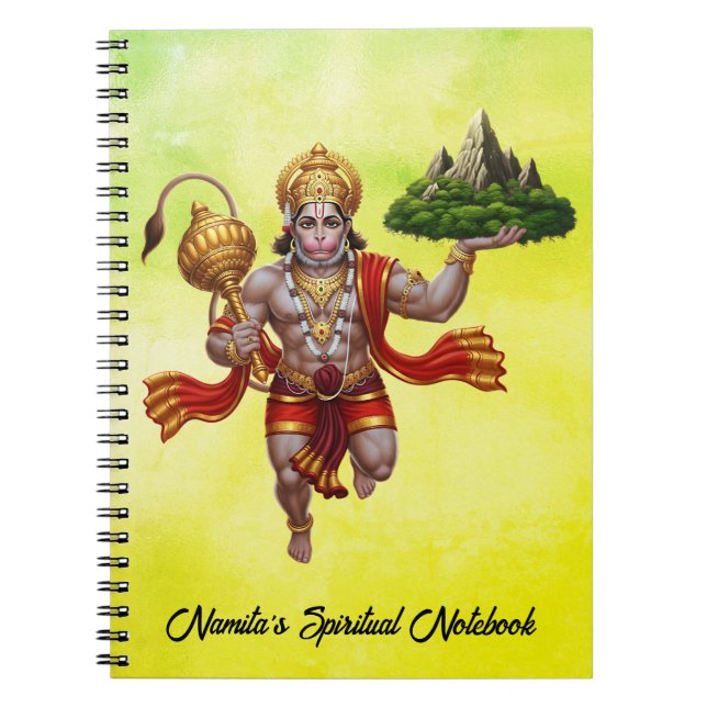 Cuaderno Montaña de elevación de vuelo Lord Hanuman (Frente)