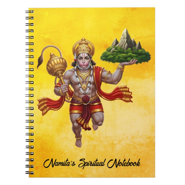 Cuaderno Montaña de elevación de vuelo Lord Hanuman (Frente)