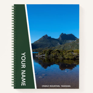 Cuaderno Montaña de la cuna, Tasmania Australia, verde