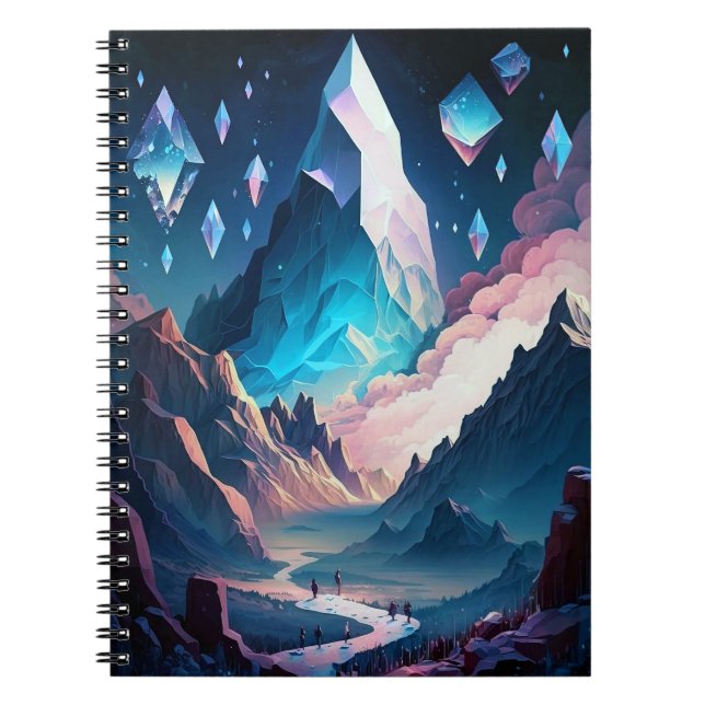 Cuaderno Montaña De Un Portátil De Paisaje De Fantasía Cris (Frente)