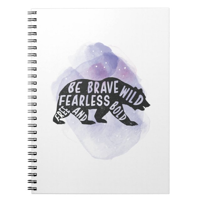 Cuaderno Montaña Forest Bear Lover Silhouette (Frente)