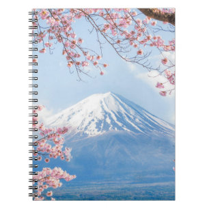 Cuaderno Montaña Fuji Lago Kawaguchiko Primavera En Jap