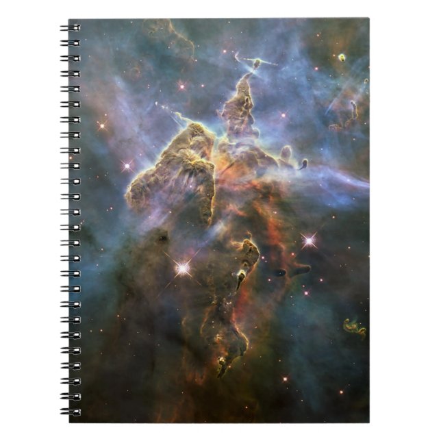 Cuaderno Montaña mística en el espacio hubble de la nebulos (Frente)
