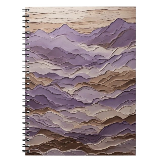 Cuaderno Montaña mística morada y marrón (Frente)