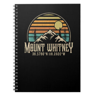 Cuaderno Montaña Mt Whitney California Senderismo Camping M