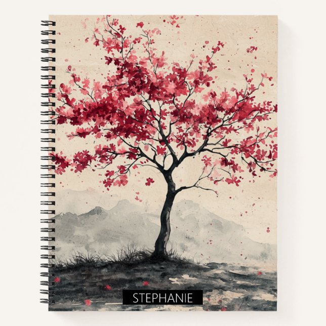 Cuaderno Montaña Serenidad Crimson Sakura (2) (Anverso)