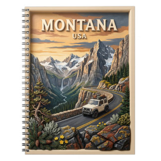 Cuaderno Montana Viaje por carretera Parque Nacional Glacia