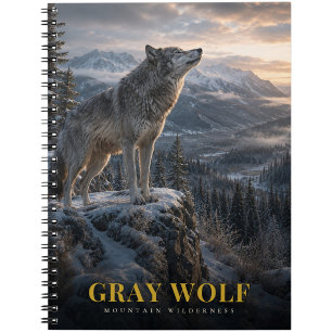 Cuaderno Montaña Wilderness ANIMALES Lobo Gris