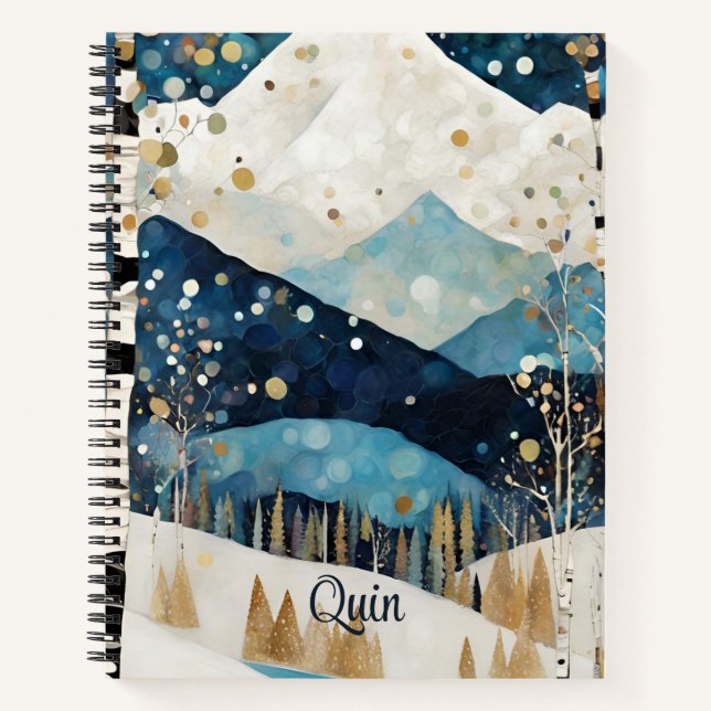 Cuaderno Montañas blancas azules (Anverso)