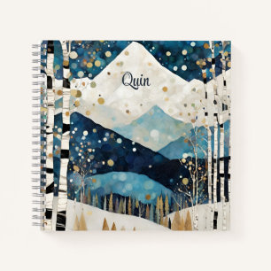 Cuaderno Montañas blancas azules