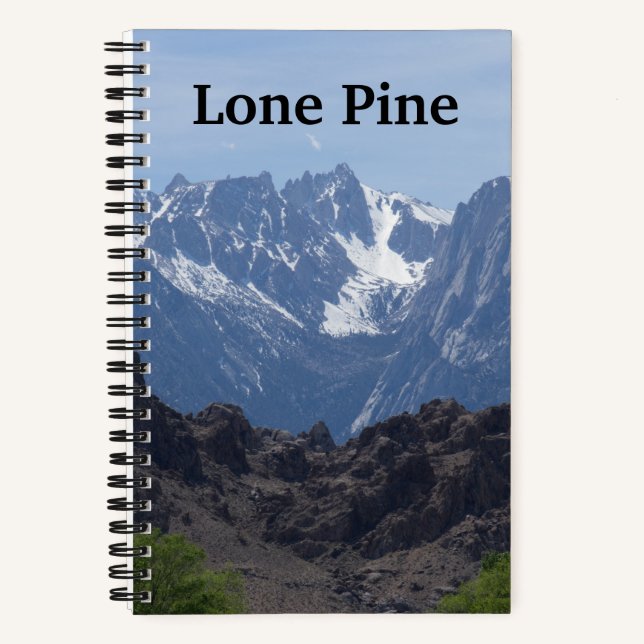 Cuaderno Montañas coronadas de nieve de Lone Pine    (Anverso)
