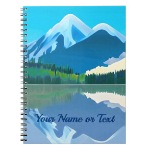 Cuaderno Montañas cubiertas de nieve reflejadas en un lago