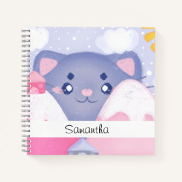 Cuaderno Montañas de Gato y Invierno Con Un Sol Acondiciona