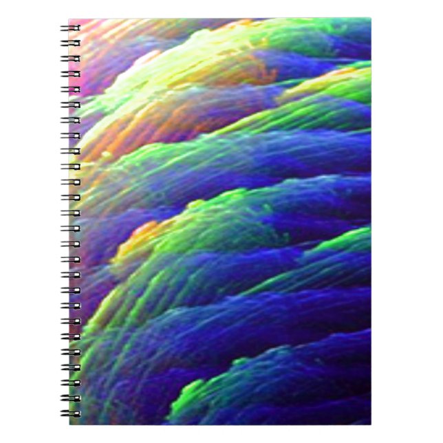 Cuaderno Montañas de plumas agudas arcoiris (Frente)