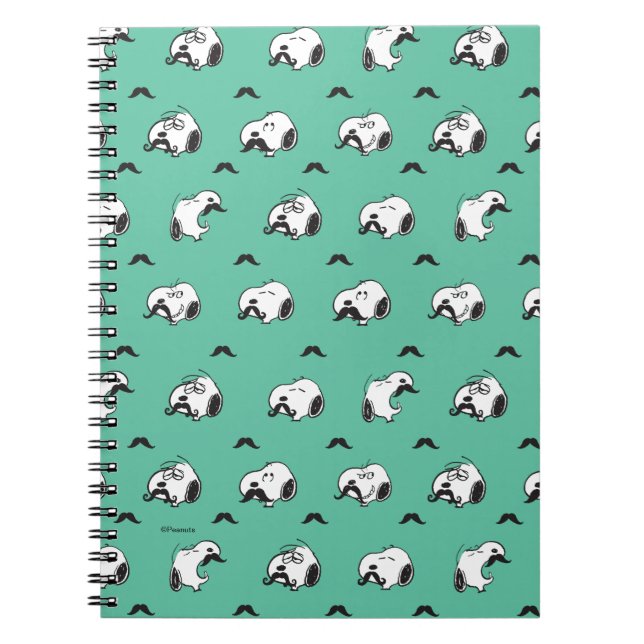 Cuaderno Montañas de Snoopy y Patrón Verde azulado (Frente)