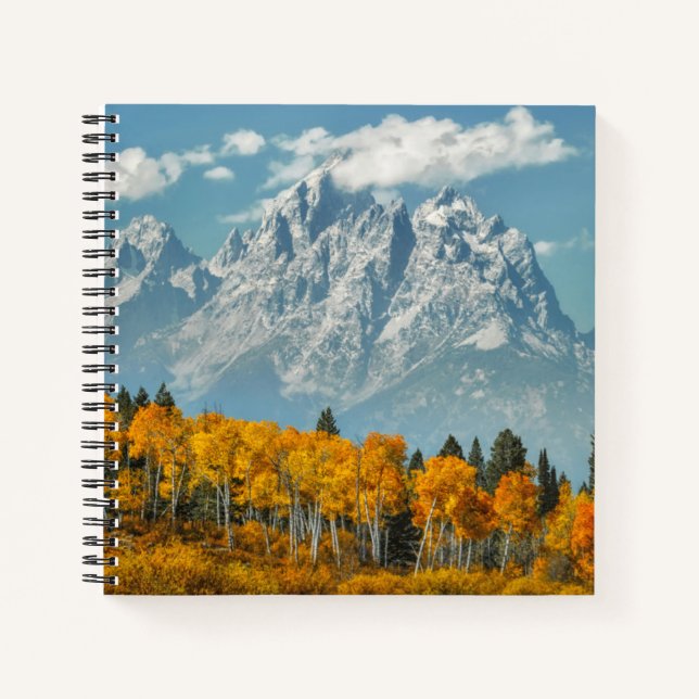 Cuaderno Montañas del Gran Tetón en otoño (Anverso)