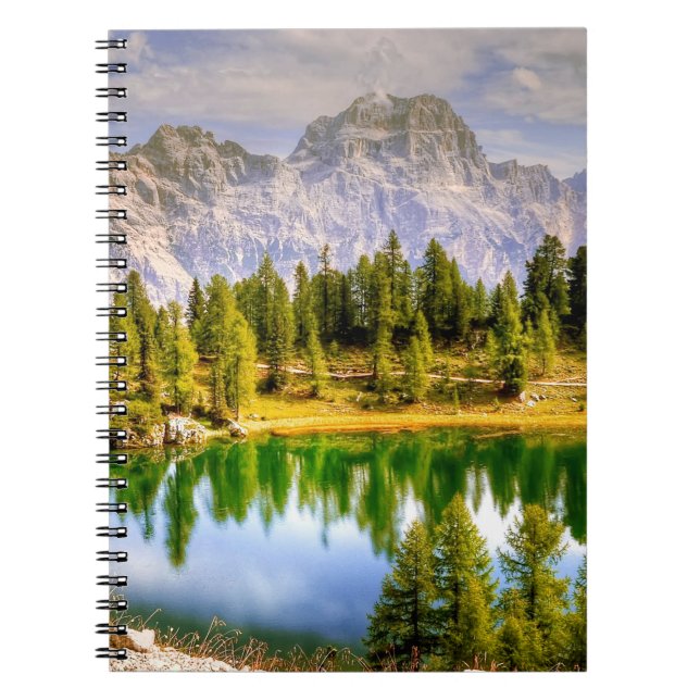 Cuaderno Montañas Dolomitas y el impresionante paisaje del  (Frente)
