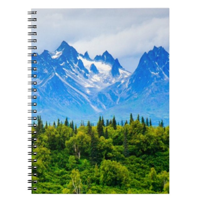 Cuaderno Montañas majestuosas de Alaska (Frente)