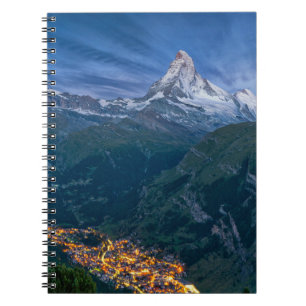 Cuaderno Montañas Matterhorn, Zermatt, Alpes suizos