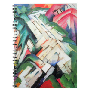 Cuaderno Montañas (paisaje) de Franz Marc, arte antiguo