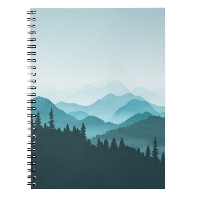 Cuaderno Montañas verde azuladas (Frente)