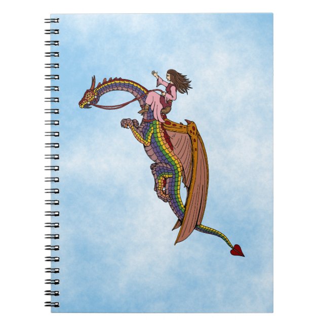 Cuaderno Montando el dragón arcoiris (Frente)