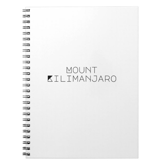 Cuaderno Monte Kilimanjaro Tipografía simple (Frente)