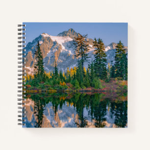 Cuaderno Monte Shuksan reflejado en el lago Reflection