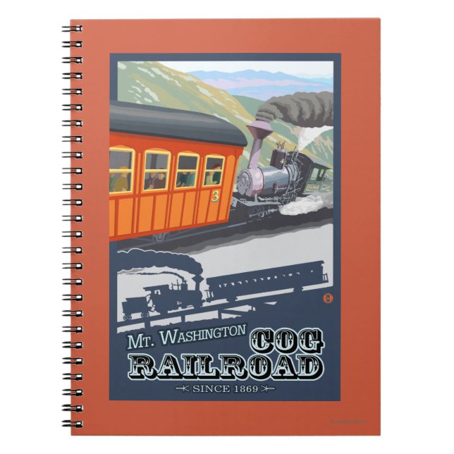 Cuaderno Monte Washington, New Hampshire Cog Railroad (Frente)