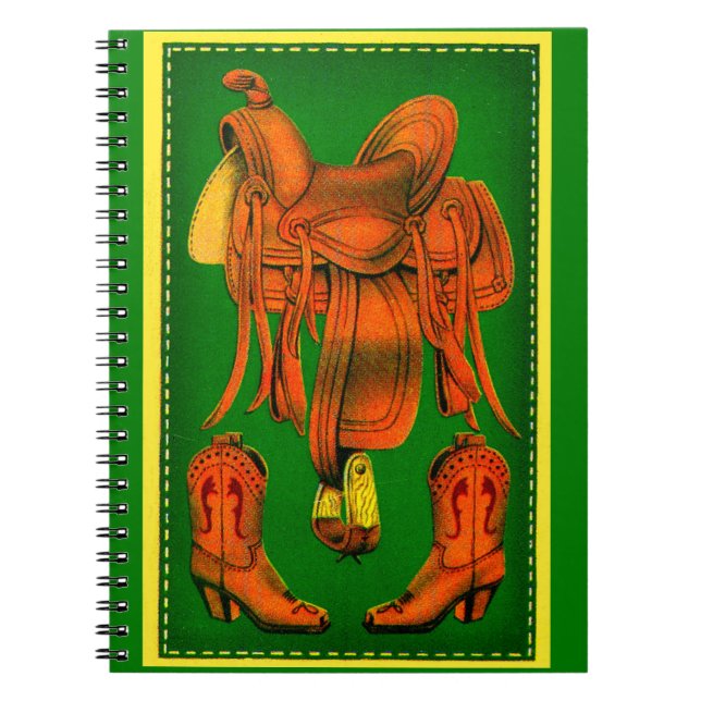 Cuaderno Montura occidental y botas de vaquero (Frente)