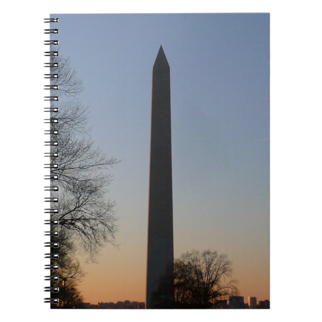 Cuaderno Monumento a Washington al atardecer en DC (Frente)