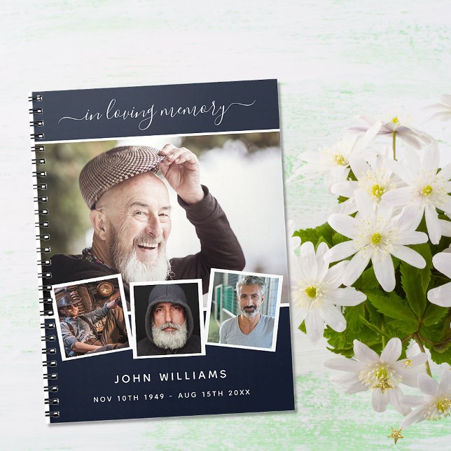 Cuaderno Monumento conmemorativo azul del collage de fotos  (Subido por el creador)