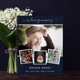 Cuaderno Monumento conmemorativo azul del collage de fotos 