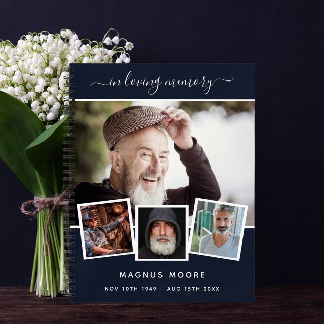 Cuaderno Monumento conmemorativo azul del collage de fotos  (Subido por el creador)