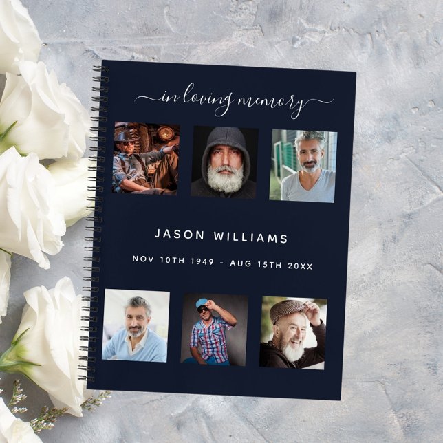 Cuaderno Monumento conmemorativo azul del collage de fotos  (Subido por el creador)