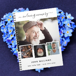 Cuaderno Monumento conmemorativo blanco de collage de fotog