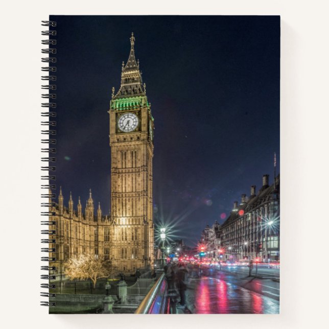Cuaderno Monumentos | Big Ben de noche (Anverso)