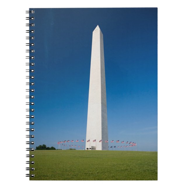 Cuaderno Monumentos | Monumento a Washington con banderas (Frente)