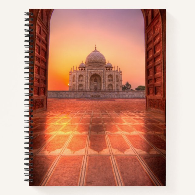 Cuaderno Monumentos | Taj Mahal, India al atardecer (Anverso)