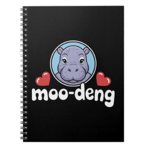 Cuaderno Moo Deng Cerdo Saltarín Imagen Tailandesa Bebé Hip