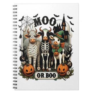 Cuaderno Moo or Boo Halloween Cow