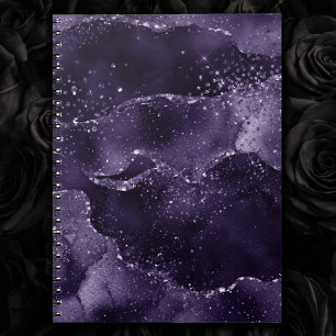 Cuaderno Moody Agate Glam Púrpura Indigo Profundo Mediano