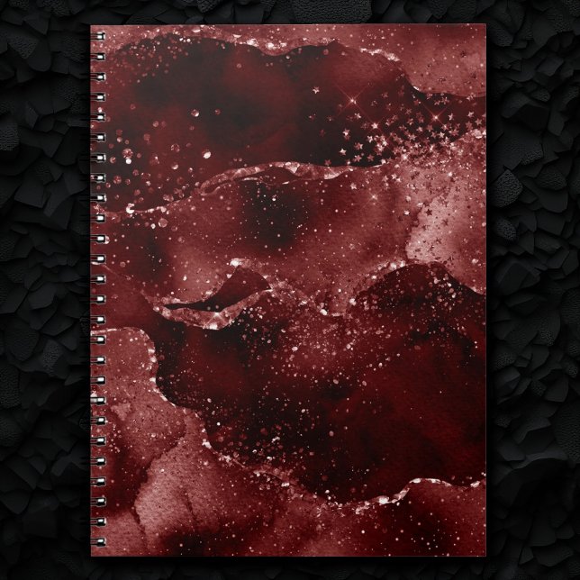 Cuaderno Moody Agate | Henna Blood Red Garnet Jewel Tone (Subido por el creador)