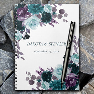 Cuaderno Moody Boho   Personalizado floral Rosa Verde azula