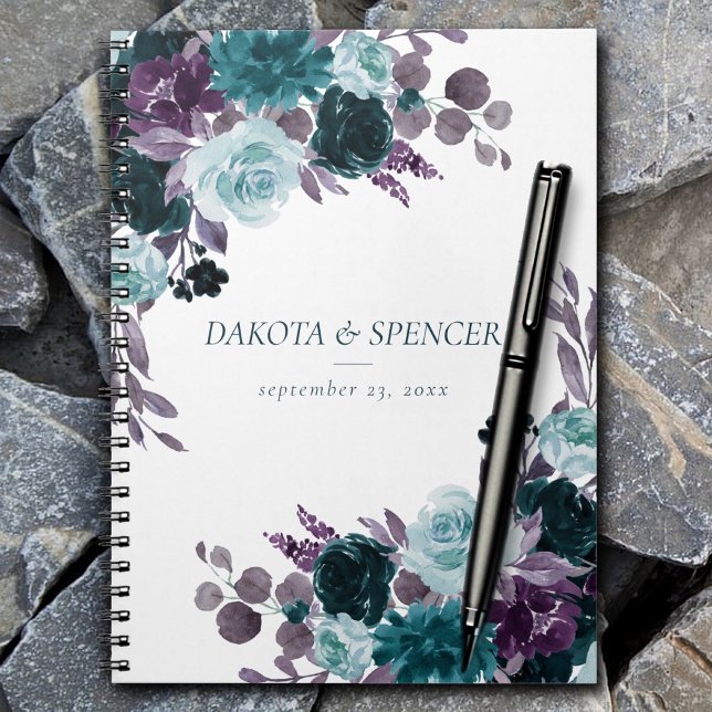 Cuaderno Moody Boho | Personalizado floral Rosa Verde azula (Subido por el creador)